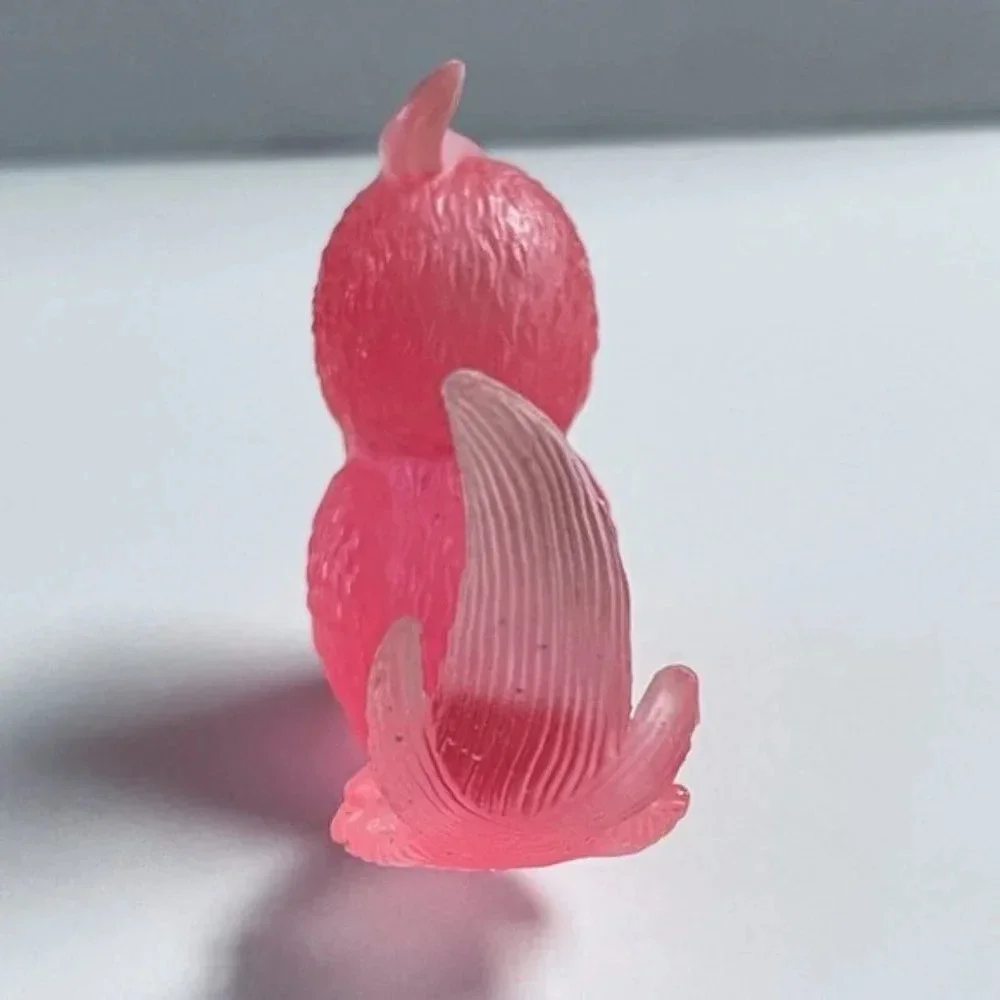Glitter Cupid Valentines Day Pink Cockatiel Bird Red Heart Mini Doll Toy Collect